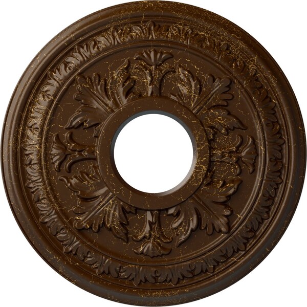 Ekena Millwork Baltimore Medallion (Canopies up to 5 1/2"), 15 3/8"OD x 4 1/4"ID x 1 1/2"P, Root Beer Crackle CM15BARBC - main